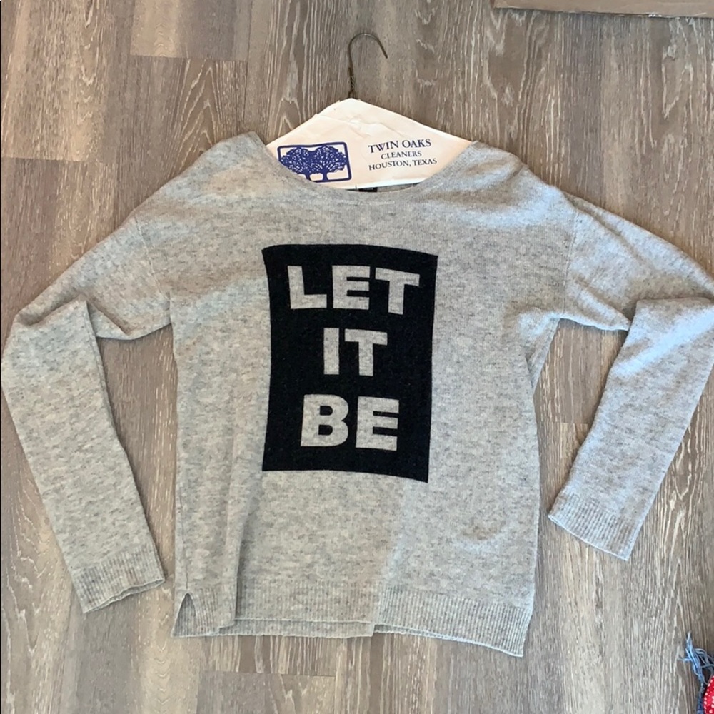 100% Cashmere Let It Be sweater
